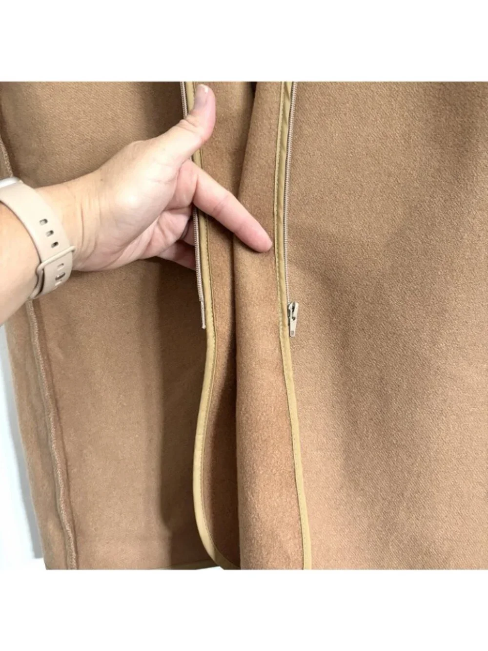 Burberry London Men’s Brown Wool Zip-In Coat Jacket Liner Only Insert